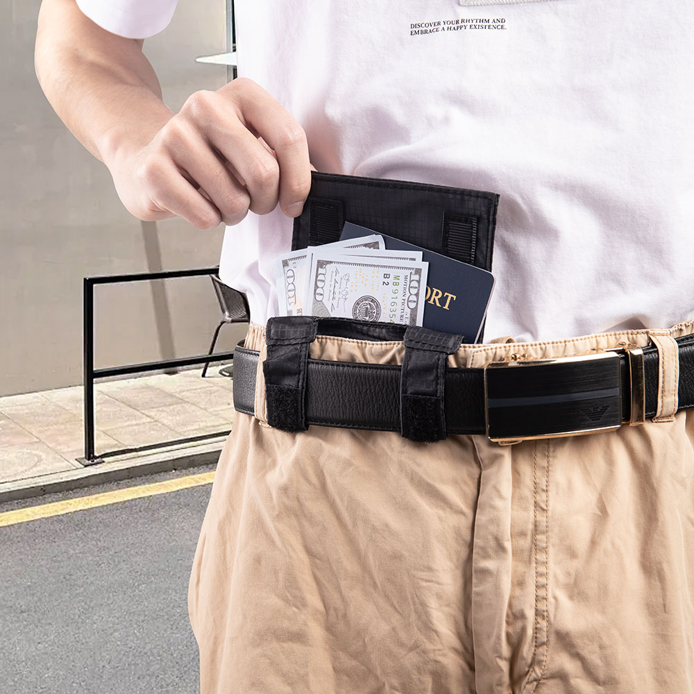 Travel Accessories For Men - RFID Blocking Money Belt Anti Theft