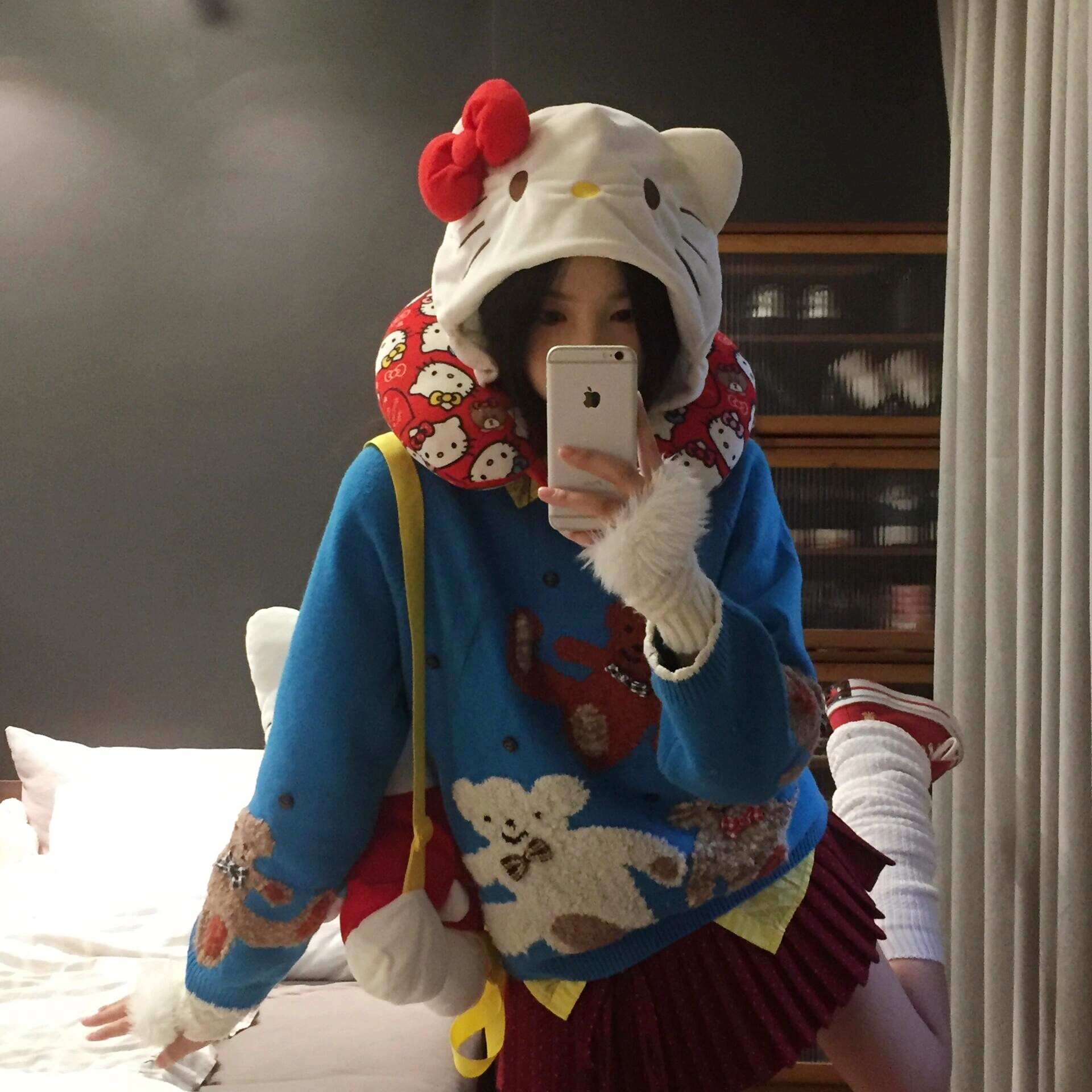 Travel Accessories Neck - Kawaii Kitty Style Hooded U-Shaped Neck