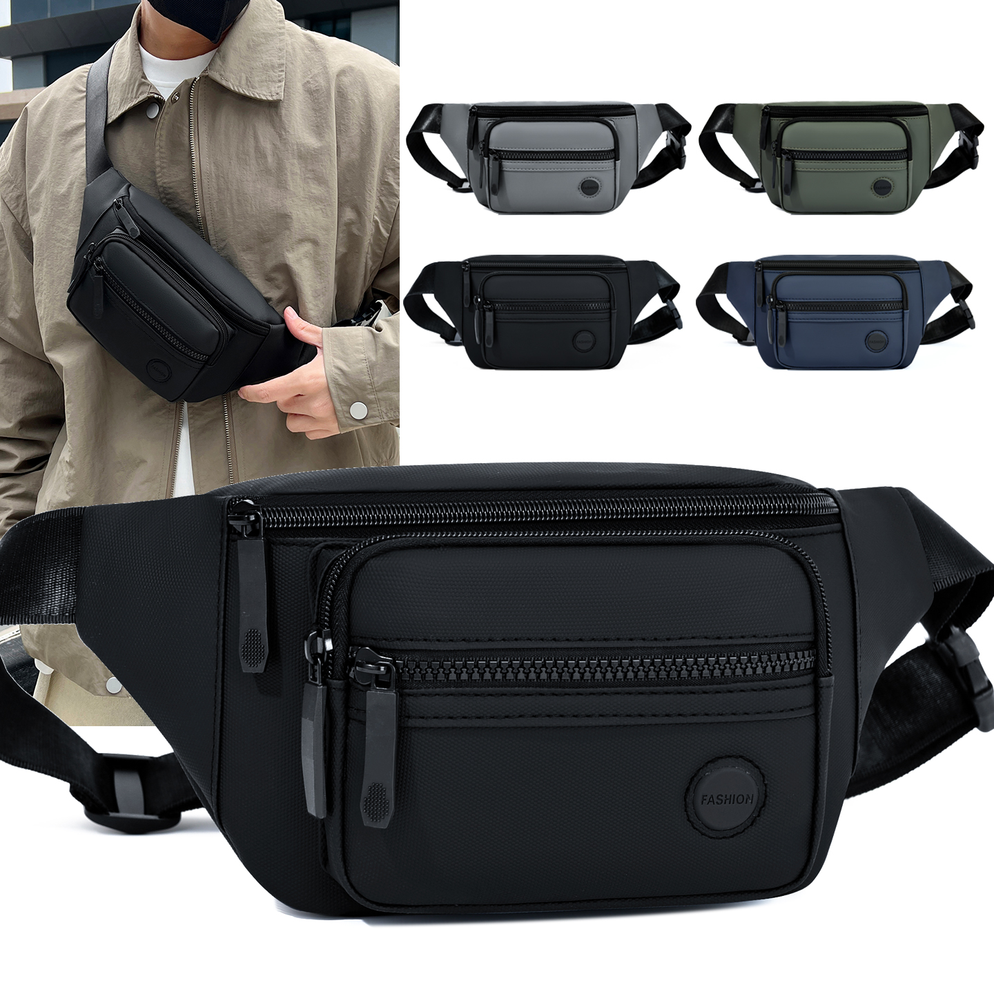 Travel Accessories Tech - Unisex Waterproof Waist Bag Pack Male