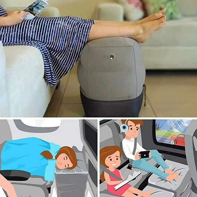 Travel Accessories Kids - Inflatable Travel Foot Rest Pillow for