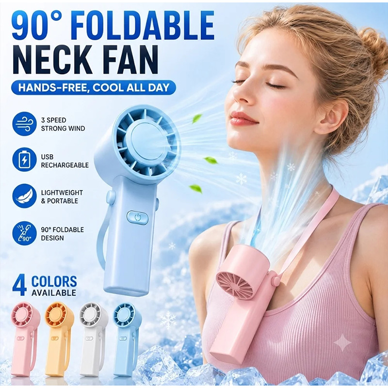 Mini Portable Neck Fan 90° Fol - Travel Accessories Neck incelemesi ve fiyatı