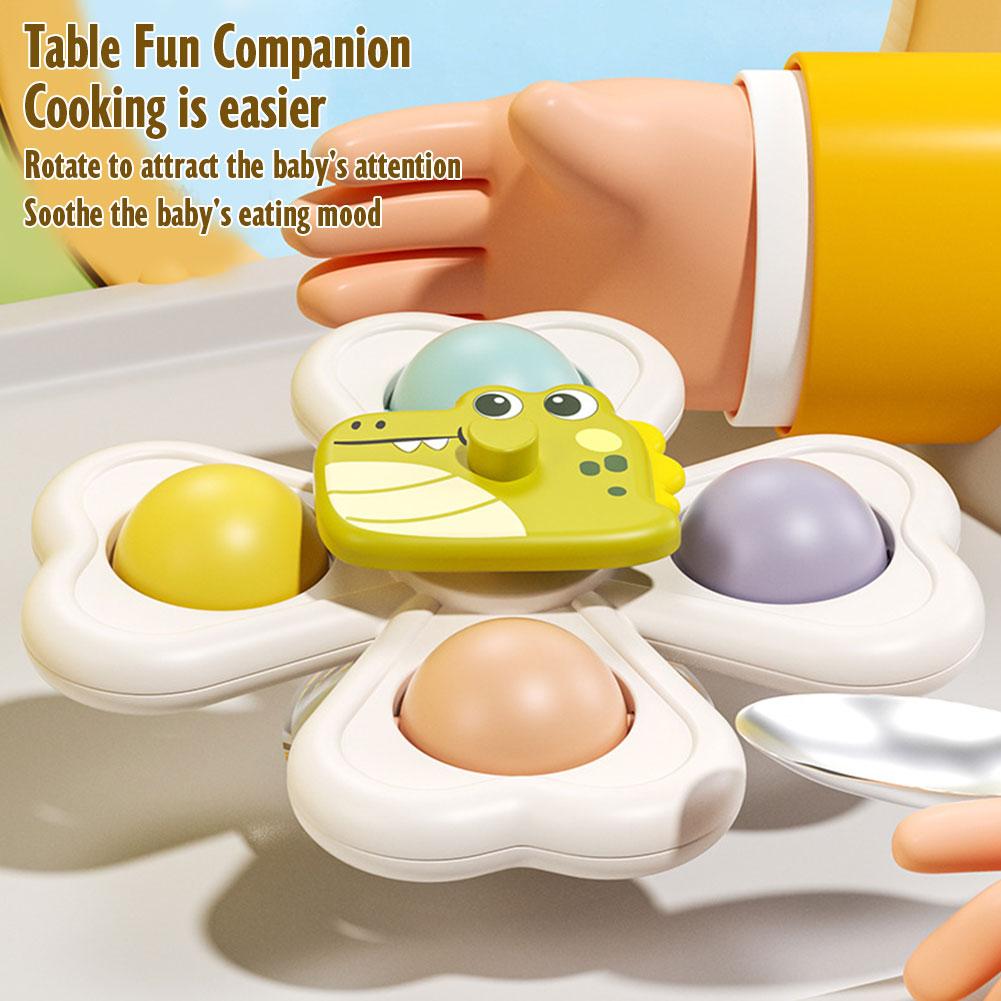 3PCS Suction Cup Rotating Toy  - Travel Accessories Baby incelemesi ve fiyatı