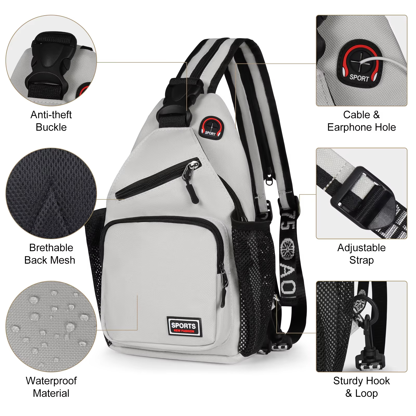 Oxford Chest Bag Men Women Cro - Travel Accessories For Men incelemesi ve fiyatı