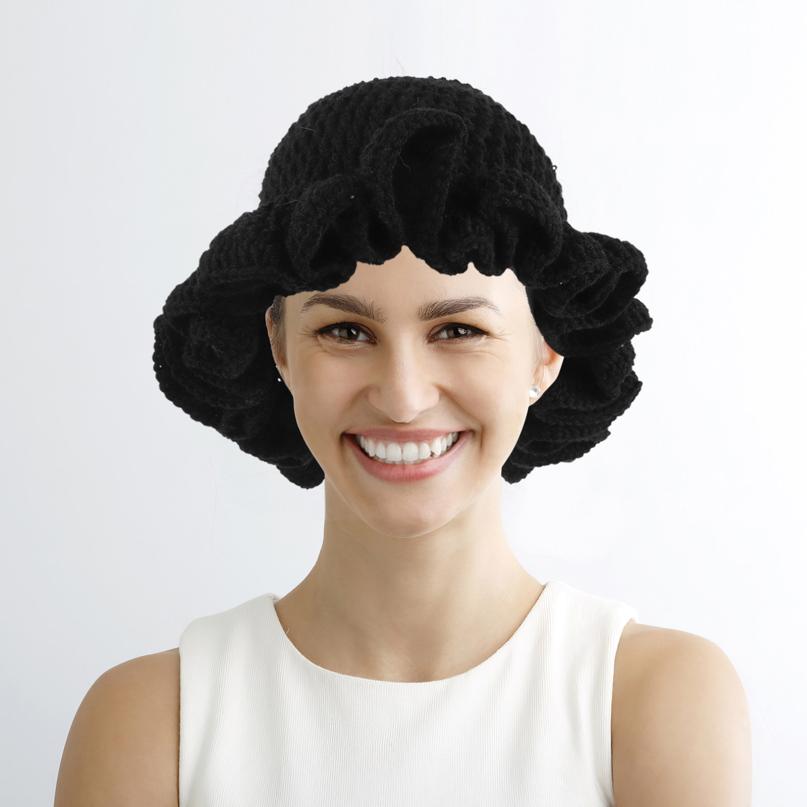 Handmade Crochet Hat Black Fol - Travel Accessories Present incelemesi ve fiyatı