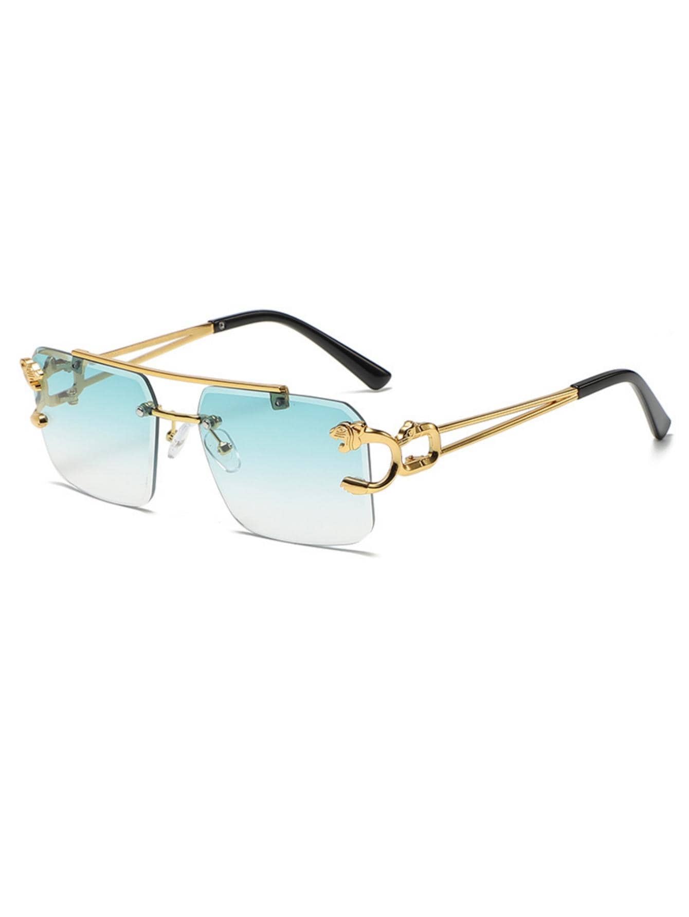 1pair Men Rimless Fashion Glas - Travel Accessories For Men incelemesi ve fiyatı