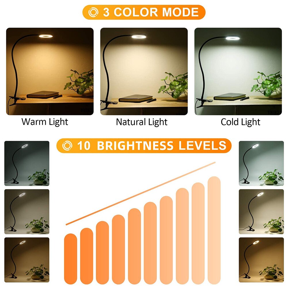 48 LEDs Desk Lamp Clip USB Boo - Book Light Flexible incelemesi ve fiyatı