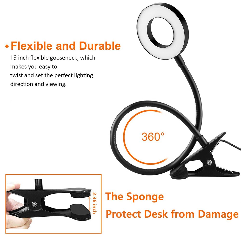 48 LEDs Desk Lamp Clip USB Boo - Book Light Flexible incelemesi ve fiyatı