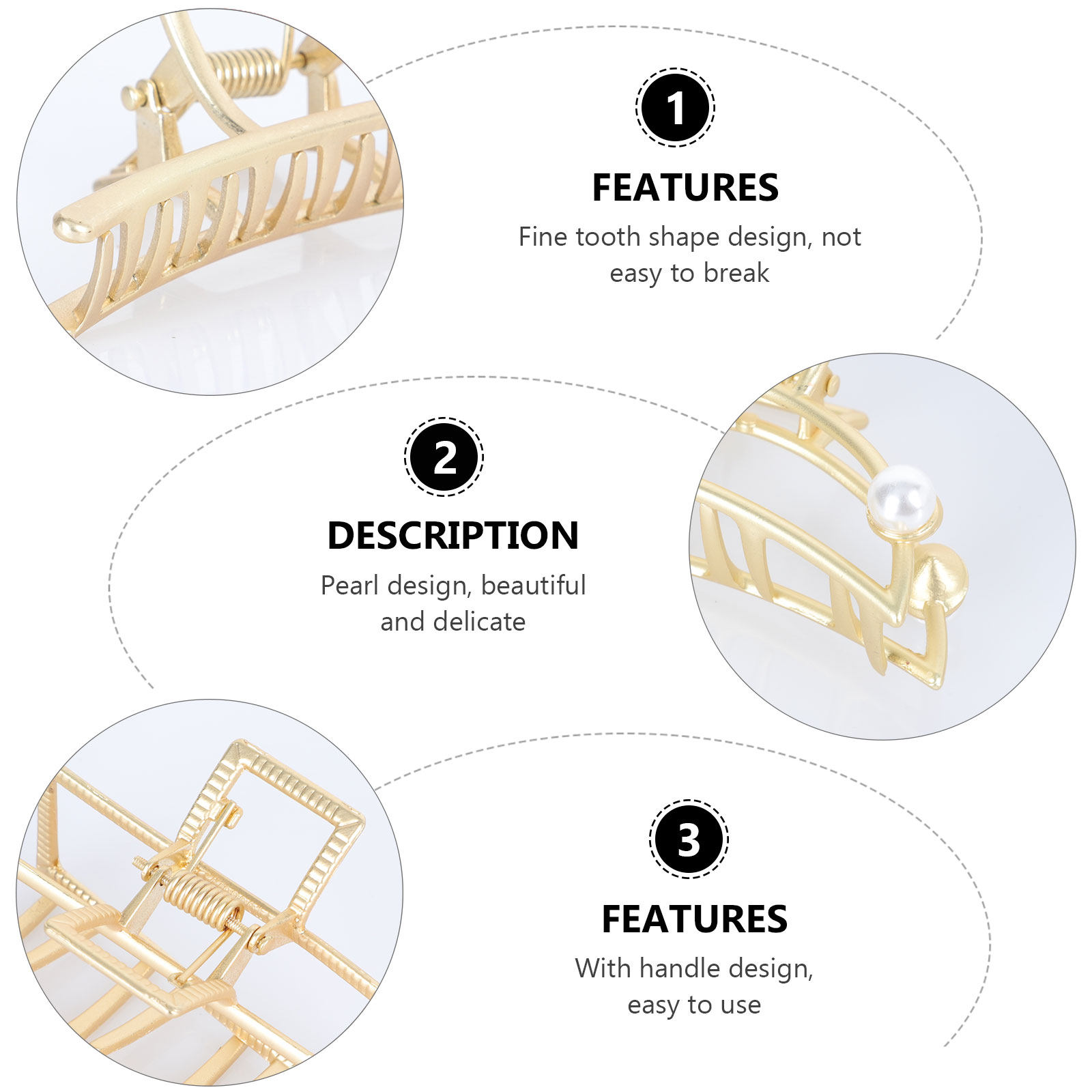 4Pcs Stylish Hair Claw Clip Wo - Travel Accessories Present incelemesi ve fiyatı