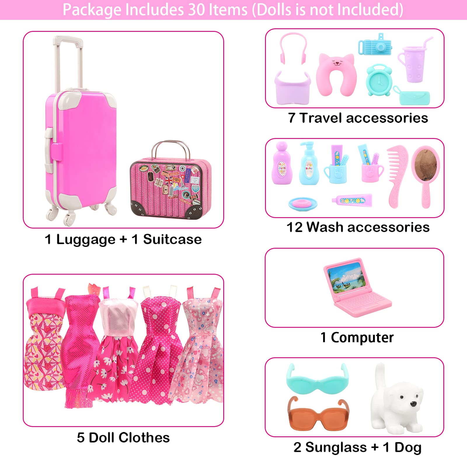 BARWA 30 Pcs 11.5 lnch Travel  - Travel Accessories Kids incelemesi ve fiyatı