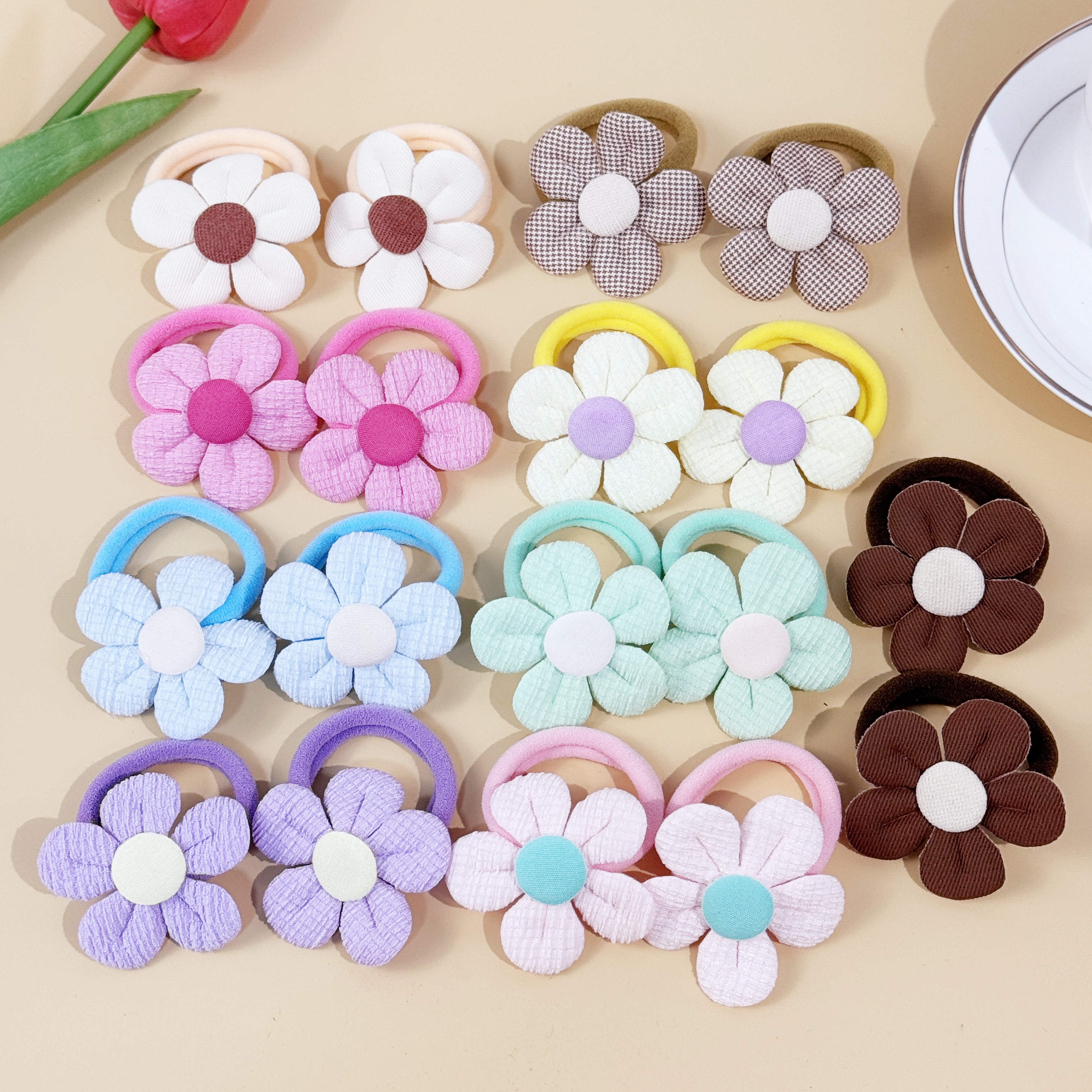 18pcs Sunflower Hair Ties Kids - Travel Accessories Kids incelemesi ve fiyatı