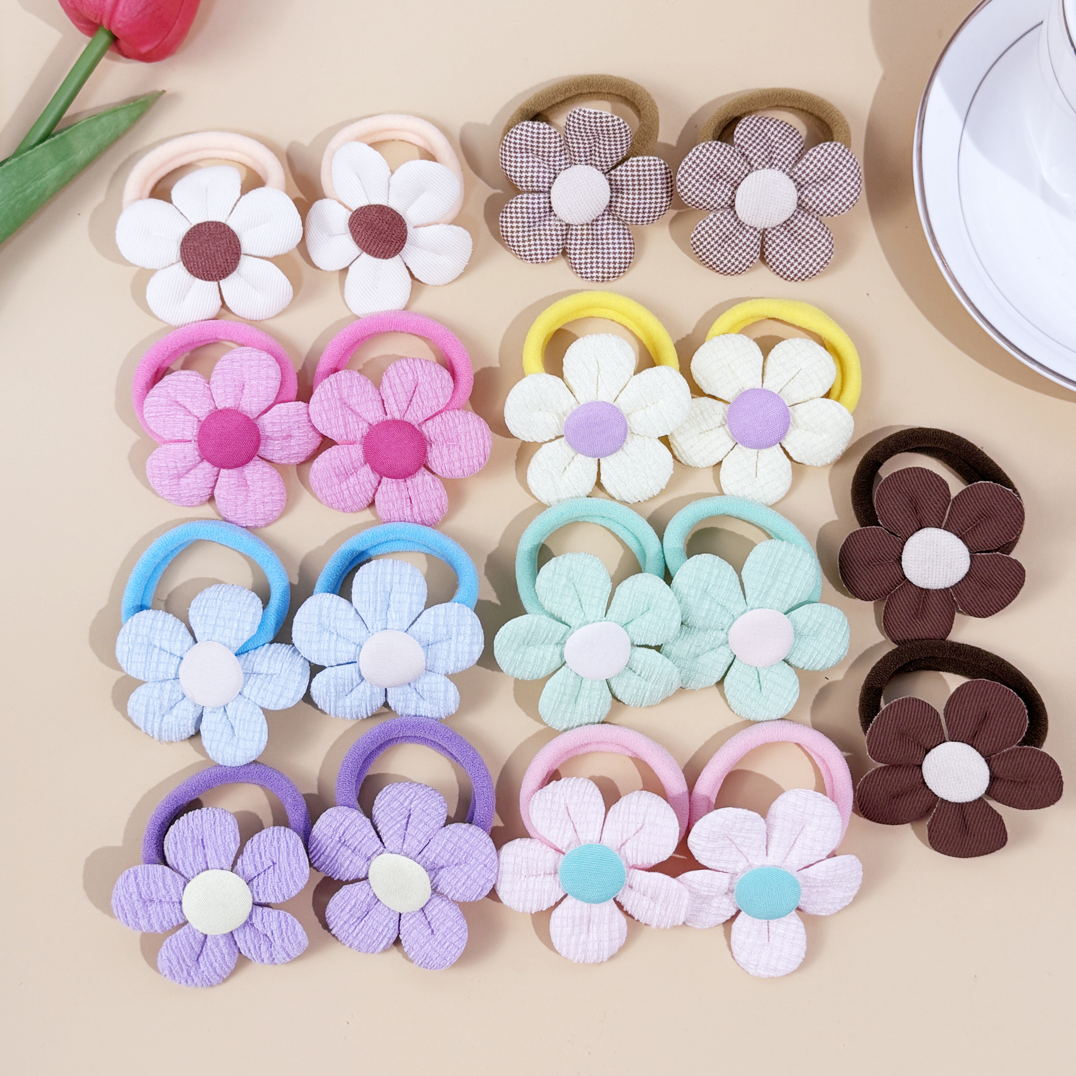 18pcs Sunflower Hair Ties Kids - Travel Accessories Kids incelemesi ve fiyatı