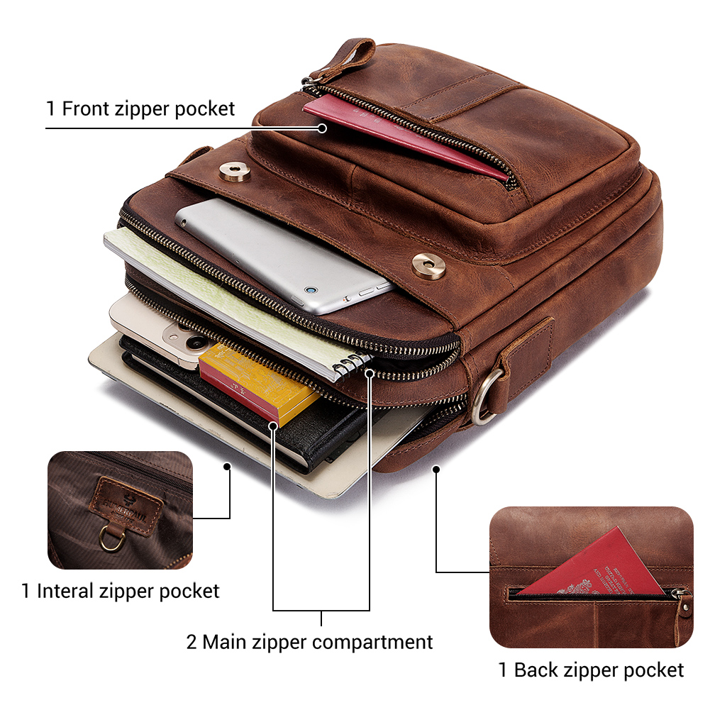 HUMERPAUL Genuine Leather Men' - Travel Accessories Tech incelemesi ve fiyatı