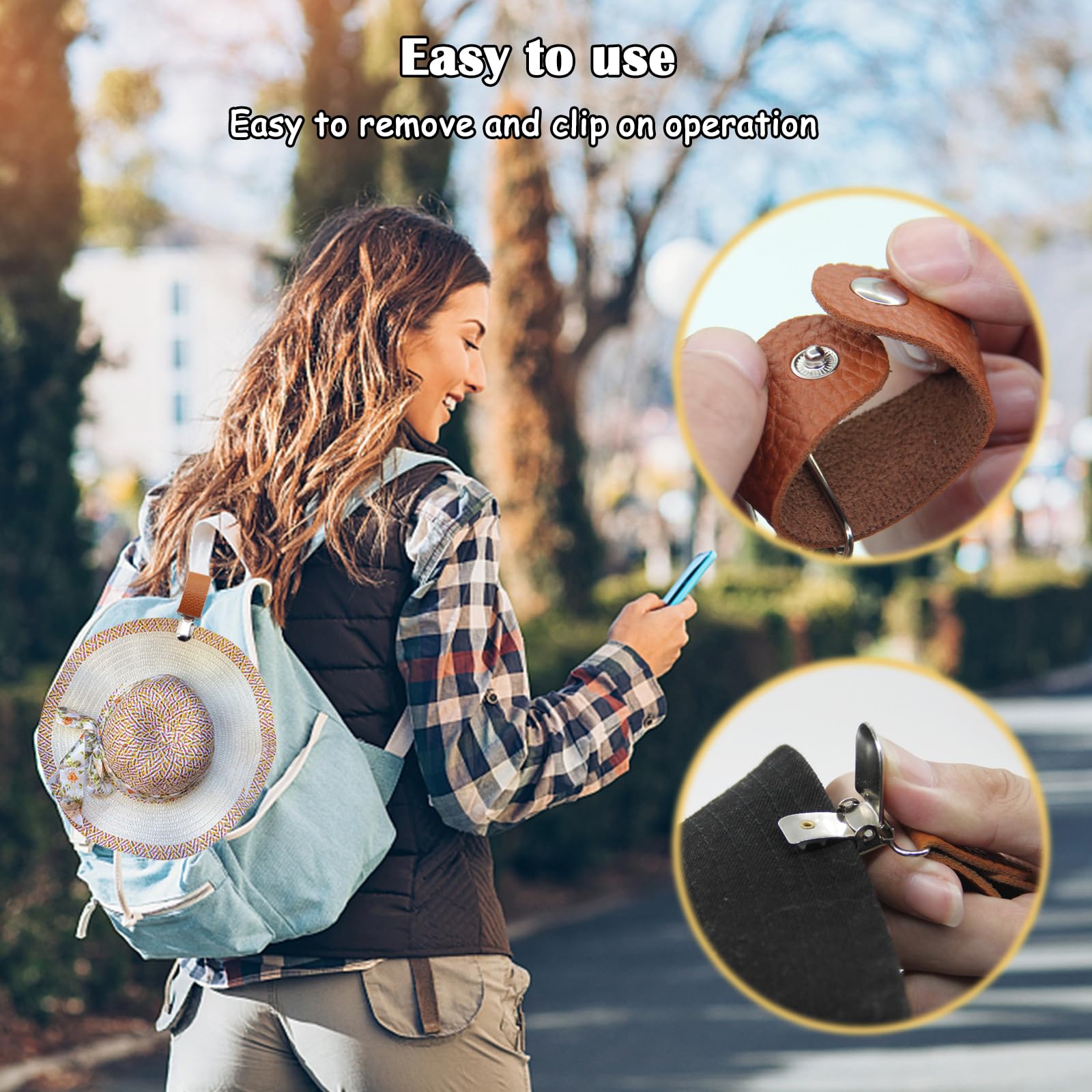 PU Leather Hat Clip for Travel - Travel Accessories Holder incelemesi ve fiyatı