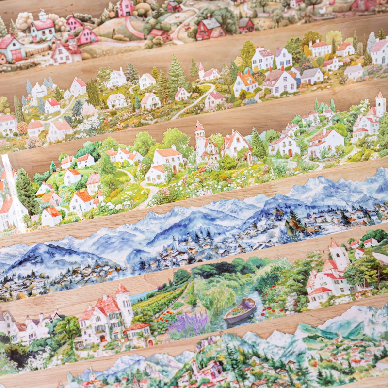 6 Rolls 6Cm×200Cm Village Them - Travel Journal Accessories incelemesi ve fiyatı