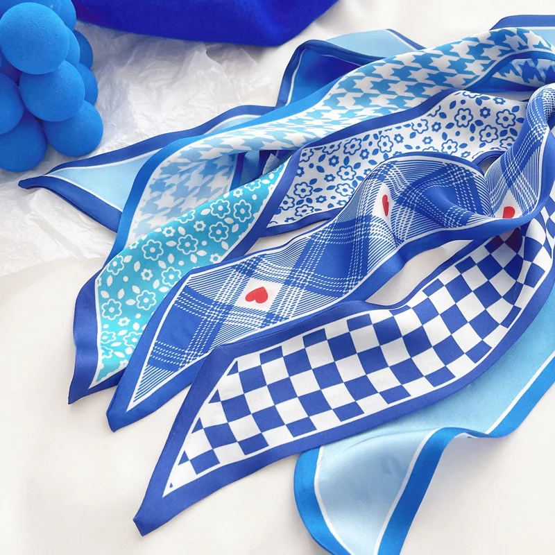 Klein blue silk scarf new chec - Travel Accessories Neck incelemesi ve fiyatı