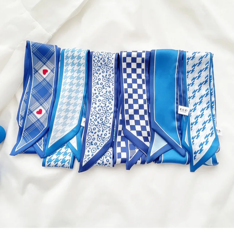 Klein blue silk scarf new chec - Travel Accessories Neck incelemesi ve fiyatı