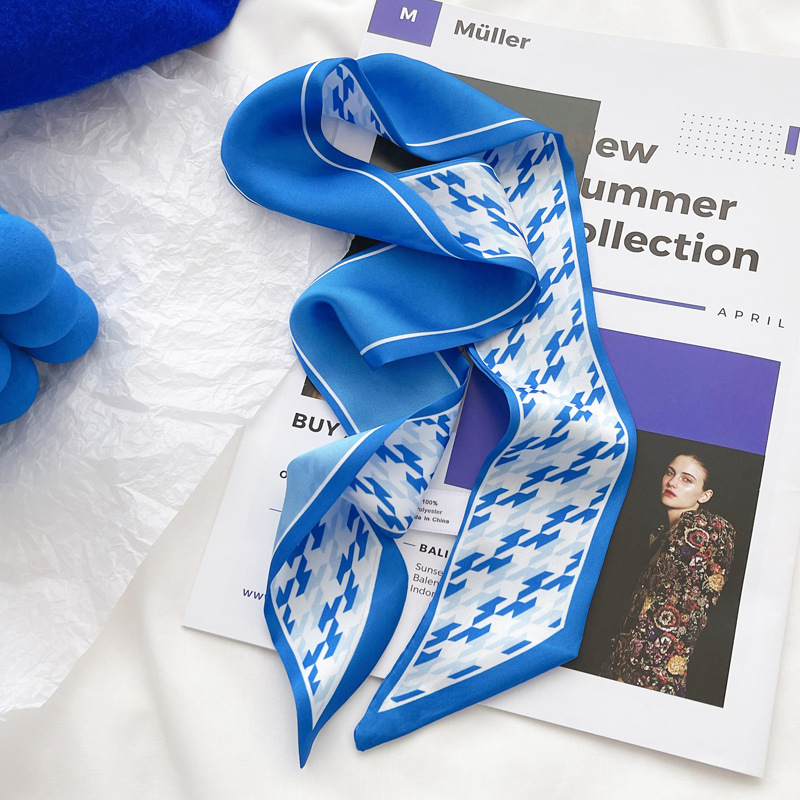 Klein blue silk scarf new chec - Travel Accessories Neck incelemesi ve fiyatı